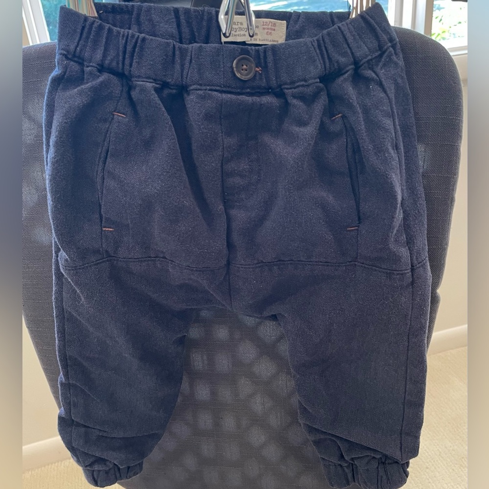 Zara Baby Boy 12/18 months navy trousers